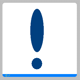 Image of a Monitor with an Exclamation Point on the Screen